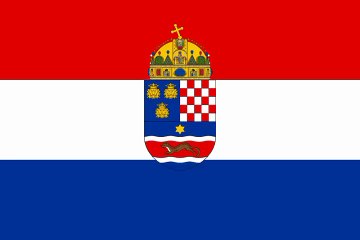 Flag of Kingdom of Croatia-Slavonia. Bendera Kerajaan Kroasia-Slavonia. Kingdom of Croatia-Slavonia Flag. Flagge des Königreichs Kroatien-Slawonien. Zastava Kraljevine Hrvatske i Slavonije. Horvát-Szlavónia Királyság zászlaja. クロアチア＝スラヴォニア王国の旗.