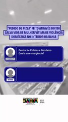 VÍDEO: Vítima "pede pizza" pelo 190 e é resgatada de agressão