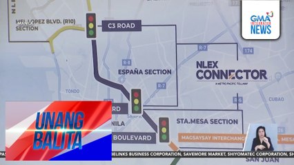 Ilang NLEX connector sa Manila at Caloocan, kinabitan ng sensor-based traffic lights | Unang Balita