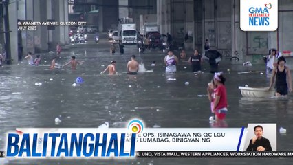 Road clearing at rescue ops, isinagawa ng QC LGU sa ilang kalsada; ilang lumabag, binigyan ng violation receipt | Balitanghali