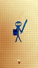 Ninja azzurro livello 3 disegno