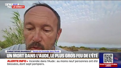 "Ce qui était impressionnant, c'est ce nuage de fumée qui est arrivé assez rapidement sur la plage": un témoin de l'incendie dans l'Aude raconte