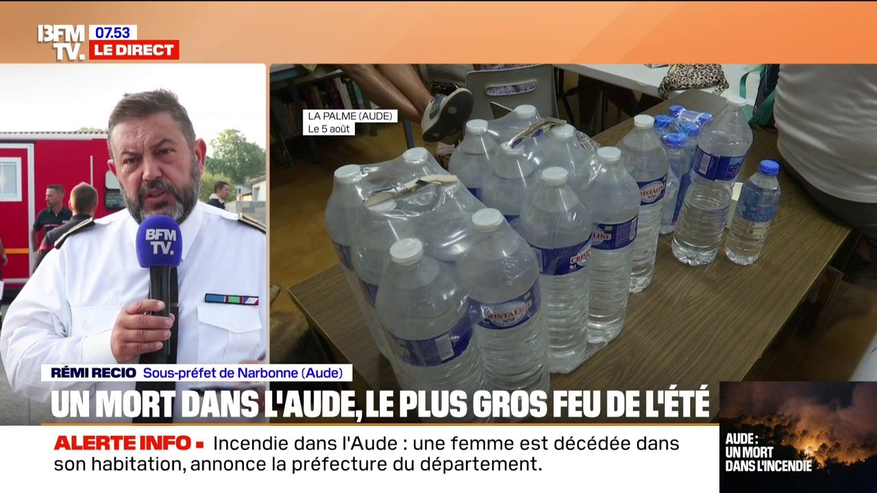 Incendie dans l'Aude: "Pour ceux qui sont à l'intérieur de la bulle d'évolution de l'incendie et de son traitement, il faut rester chez soi", indique le sous-préfet de Narbonne