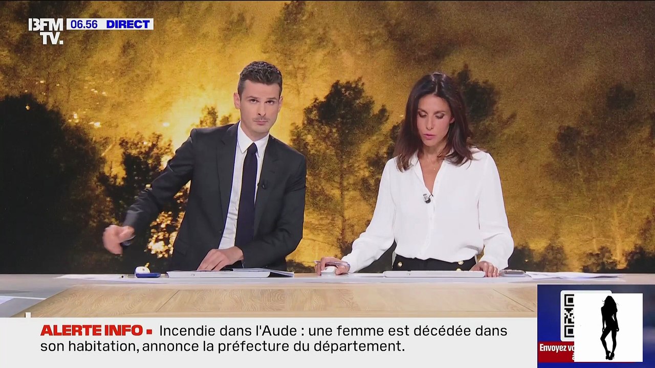 Sophie Hebrard – Incendie dramatique dans l’Aude et méga-feu en Californie (6 août 2025 – BFM TV)