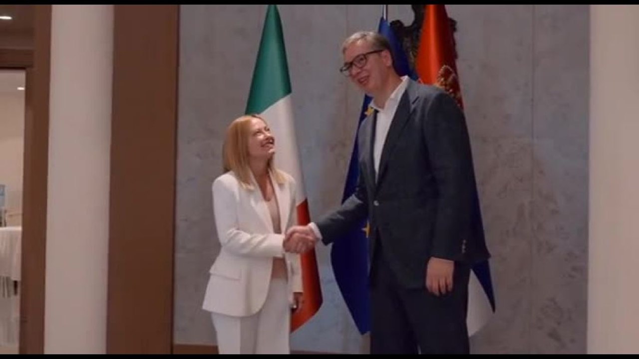 La premier Meloni a Belgrado, incontro bilaterale con Vucic