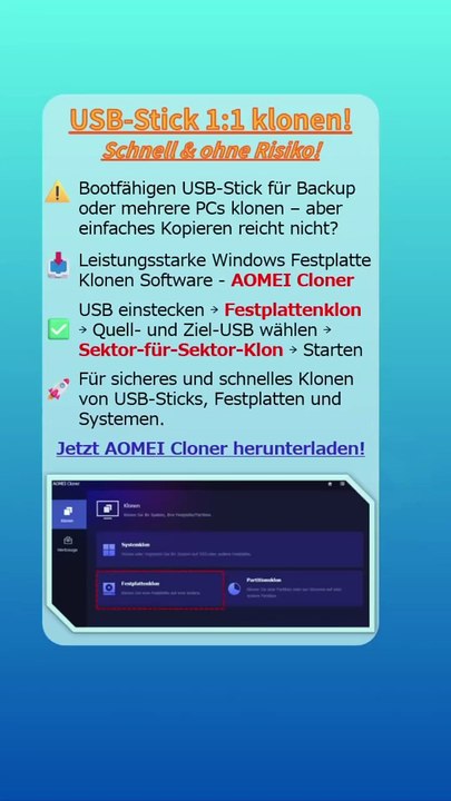 📝 USB-Stick 1:1 klonen – Schnell & Ohne Risiko!