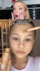 Cute make-up by 8 y/o yes or not? #cute #makeup #makeuptutorial #girls #tutorial