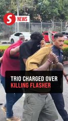 Three charged for allegedly murdering man who exposed himself in public
