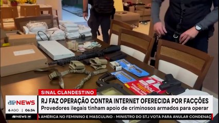 Forças de segurança combatem internet ilegal controlada pelo crime no Rio