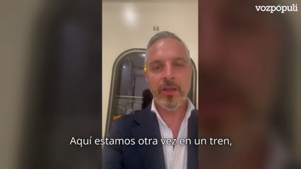 Juan Bravo estalla contra Óscar Puente tras quedarse atrapado en un tren