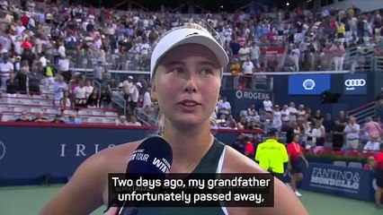 Tauson fights back tears following win over Keys