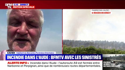 Incendie dans l'Aude: "Le ciel est devenu jaune, avec des fumées noires, alors qu'on est à une heure de route du foyer", raconte un habitant de Barcarès
