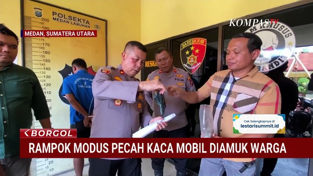 Terekam CCTV! Perampok Pecah Kaca Mobil Kepergok Pemilik, Pelaku Diamuk Warga | BORGOL