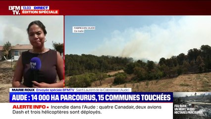 Incendie dans l'Aude: le feu a parcouru 14.000 hectares, 15 communes ont été touchées