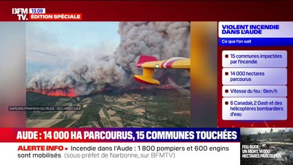 Aude: six Canadair et quatre Dash sont mobilisés pour tenter de maîtriser l'incendie