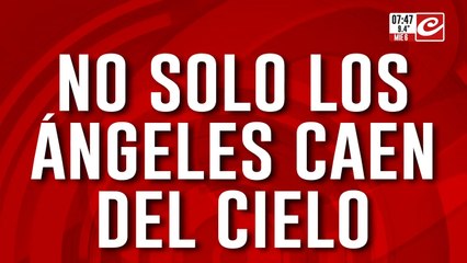 Delincuente es filmado mientras cae de las alturas con lo robado