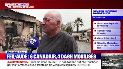 "Il n'y a vraiment plus rien, pas un bout n'est récupérable": Jean-Loïc, sinistré de l'incendie dans l'Aude, revient sur sa propriété pour constater les dégâts