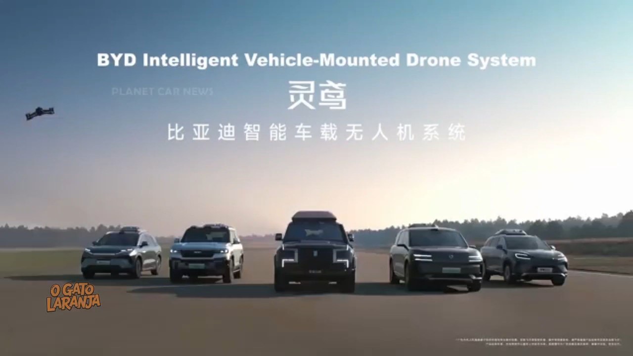 BYD lança modelo com drone no teto solar