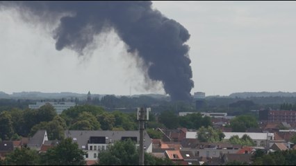 Un panache de fumée noire visible à des kilomètres : important incendie en Flandre