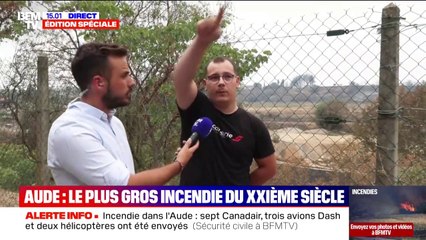 Incendie dans l'Aude: "On a passé une belle partie [de la nuit] à essayer d'éteindre" le feu, témoigne cet habitant de Saint-Laurent-de-la-Cabrerisse