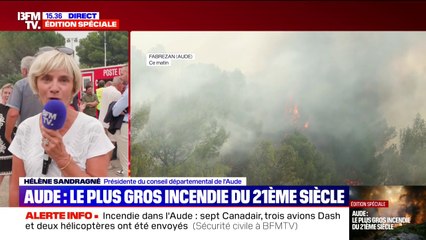 Incendie dans l'Aude: "Depuis début juin, nous avons eu quatre feux, autant de feux que de week-ends", assure la présidente du conseil départemental de l'Aude