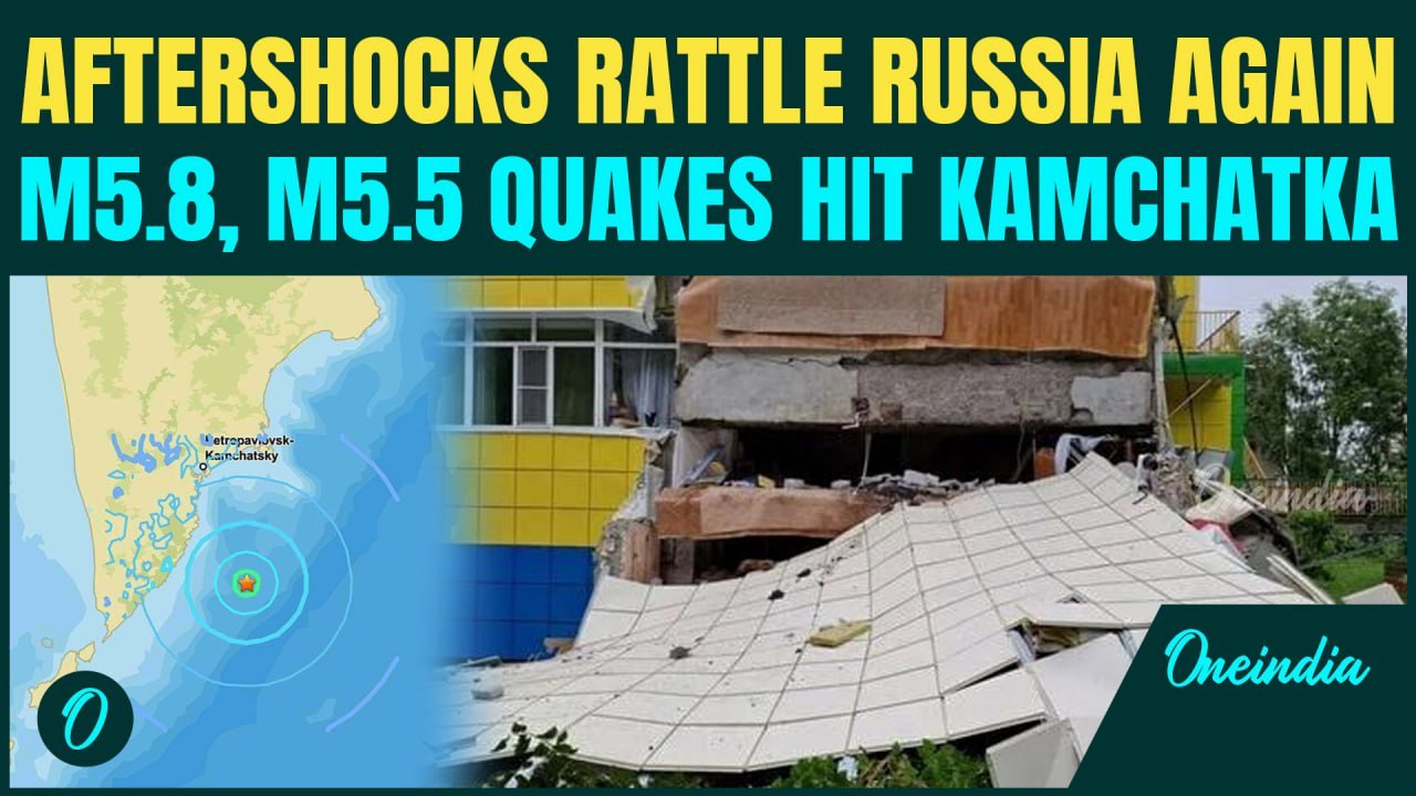 Russia Kamchatka Earthquake BREAKING: M5.8 AND M5.5 Aftershocks Rattle Russia; Two Volcanoes Erupt