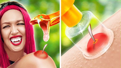 DIY Fake Vampire Teeth… from an Apple?! 🧛🍎 Weirdly Creative Hack!