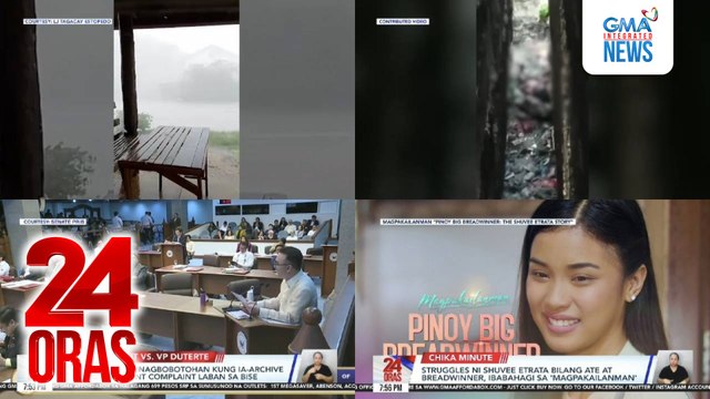 24 Oras: (Part 3) Resulta ng botohan ng Senado kung ia-archive ang impeachment complaint laban kay VP Duterte; sanggol na bagong silang ng inang menor de edad, inabandona sa makitid na pagitan ng 2 bahay; 82 bahay sa Kabankalan City, nasira..., atbp.