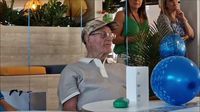 Celebrating Ron Horne's 100th birthday at Guild Care's Singing For Fun group