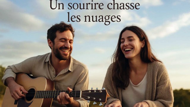 Chanson « Un sourire chasse les nuages » – pop acoustique douce, ambiance chaleureuse et lumineuse.