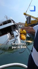 Saint-Tropez : Après le spectaculaire incendie du superyacht, l'impressionnante opération de renflouement a commencé...