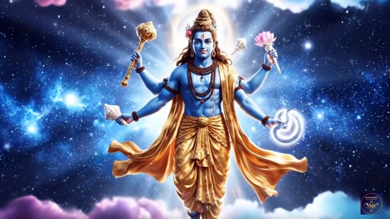 Vishnu Descends from Heaven – Cinematic Hindu Mythology Storytelling in 4K