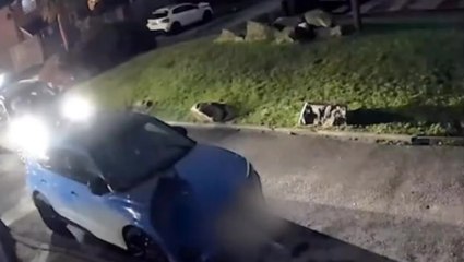 Shocking gunfight in Greater Manchester captured on CCTV