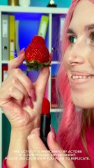 Sweet Strawberry Lipstick Hack You’ll Love! 💄🍓 #makeup