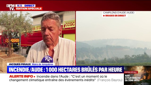 Incendie dans l'Aude: C'est une visite de conscience , estime Jacques Piraux, maire de Jonquières, à la suite de son échange avec François Bayrou