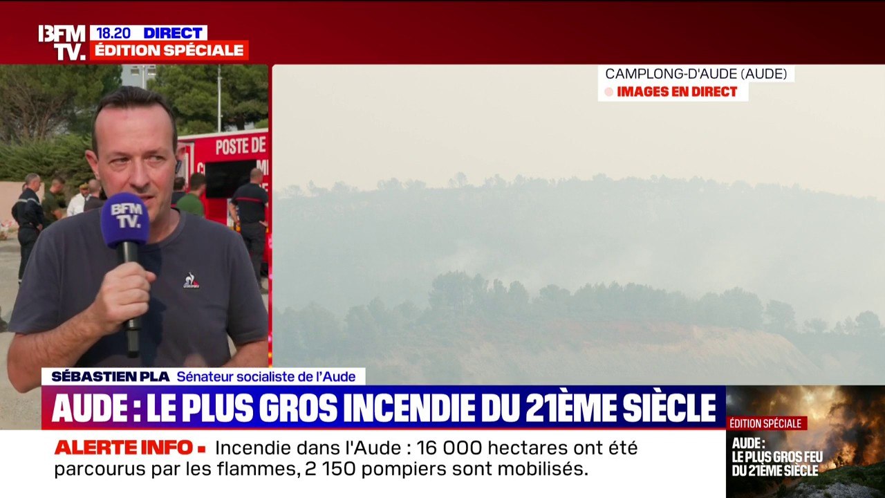 Incendie dans l'Aude: "C'est une catastrophe écologique, environnementale et économique pour le territoire", indique Sébastien Pla, sénateur socialiste de l'Aude