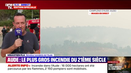 Incendie dans l'Aude: "C'est une catastrophe écologique, environnementale et économique pour le territoire", indique Sébastien Pla, sénateur socialiste de l'Aude