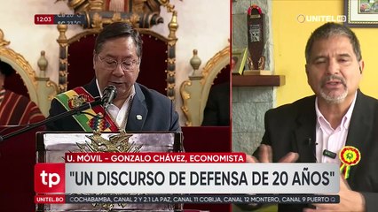 “La historia le quedó grande a Arce”, dice Gonzalo Chávez tras discurso del Bicentenario
