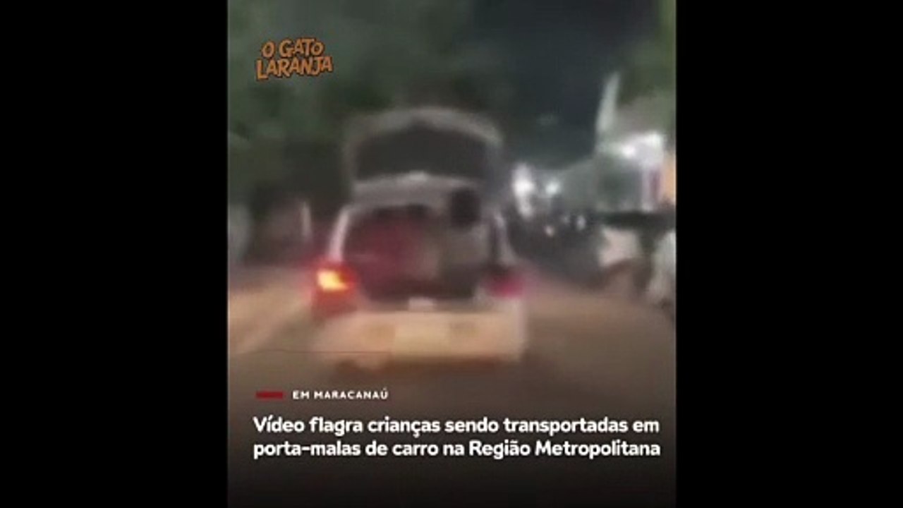 Crianças são flagradas sendo transportadas em porta-malas de carro na Região Metropolitana de Fortaleza