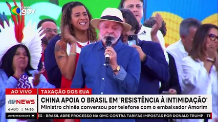 Tarifaço de Trump: China sai em defesa do Brasil | TEMPO REAL