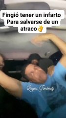 VIDEO: ¡Fingió un infarto para salvarse! Taxista evitó asalto con inesperada actuación