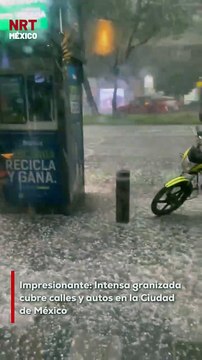 ¡La CDMX se pinta de blanco! Una intensa granizada sorprendió a habitantes de varias alcaldías. Calles cubiertas de hielo, tráfico y caos en plena tarde.
