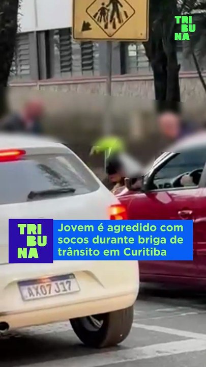 Jovem é agredido com socos durante briga de trânsito em Curitiba