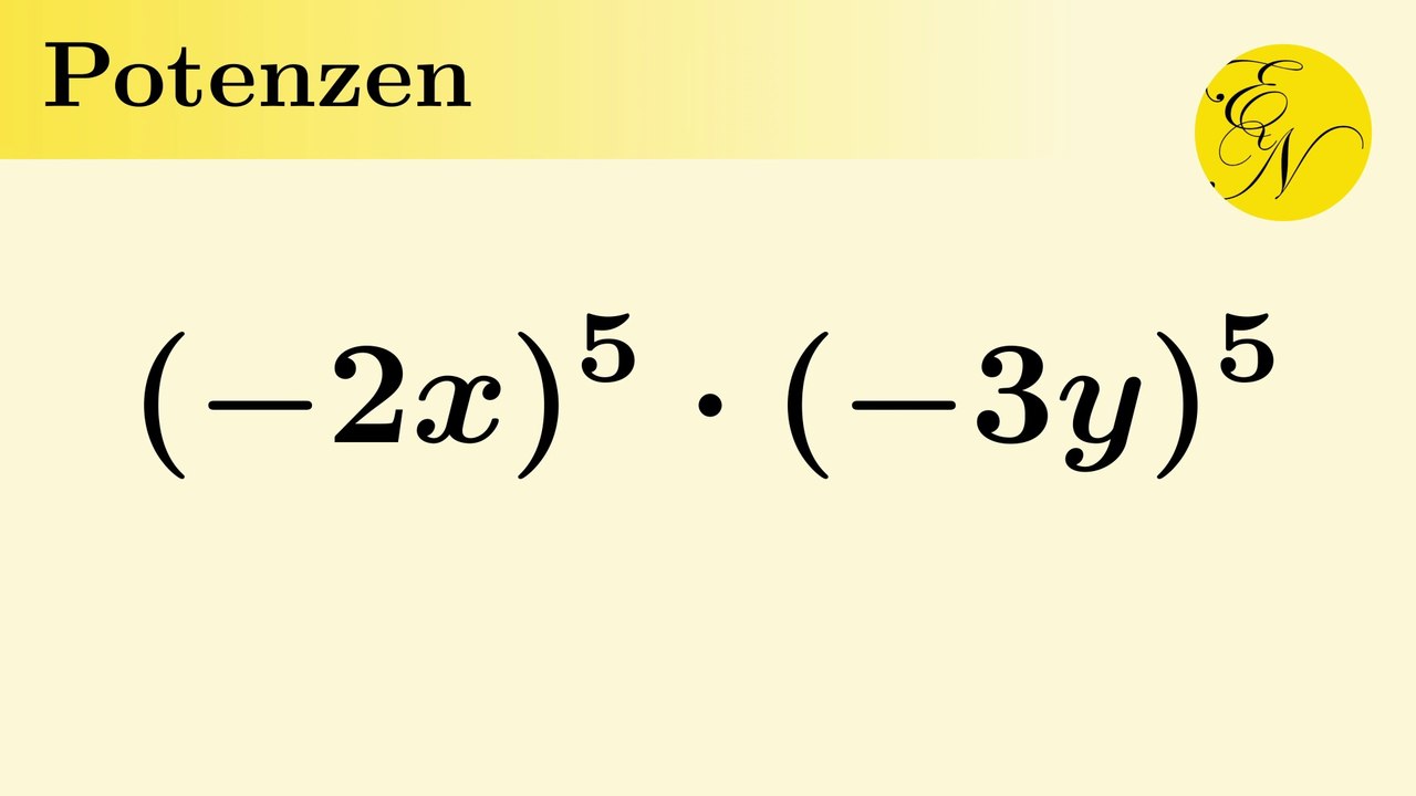 Potenzen mit gleichen Exponenten multiplizieren