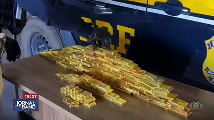 PRF apreende 103 quilos em barras de ouro