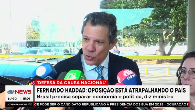 Prisão de Bolsonaro: “Oposição está atrapalhando o país”, diz Haddad | TEMPO REAL