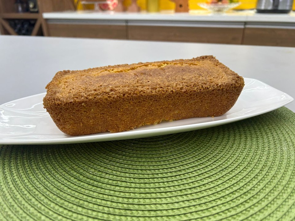 Bolo de fubá com aveia sem ovo