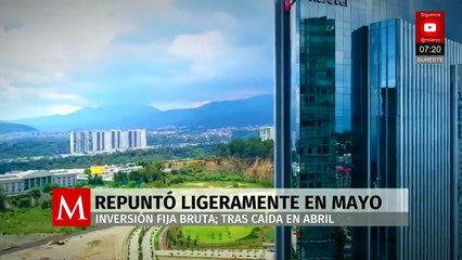 Inversión fija bruta repunta 0.9 % en mayo tras caída en abril