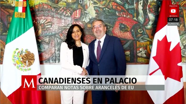 Sheinbaum se reúne con ministros canadienses en Palacio Nacional