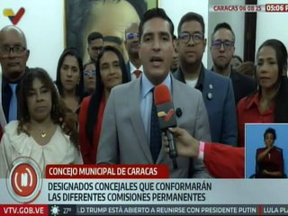 Concejo Municipal de Caracas designó a los concejales de las distintas comisiones permanentes